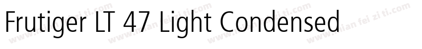 Frutiger LT 47 Light Condensed字体转换